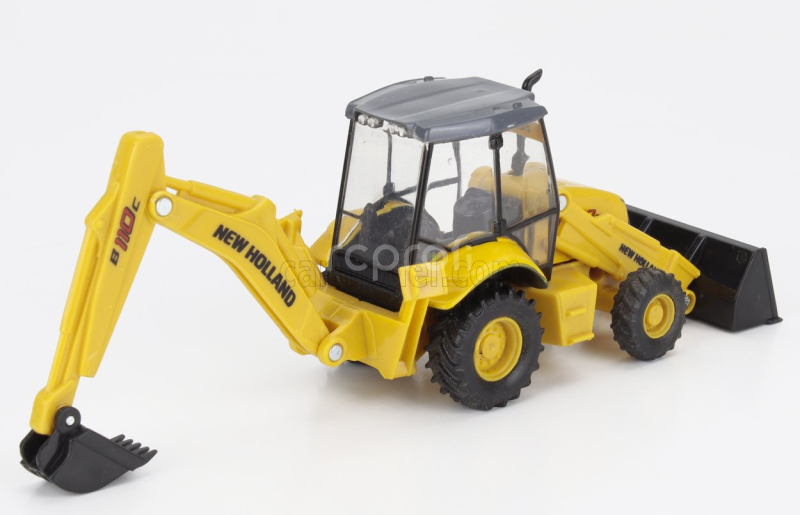 Newray Iveco fiat Daily Roll-off Pianale 2023 With New Holland B110c Ruspa Gommata - Scraper Tractor 1:36 Žlutá Černá