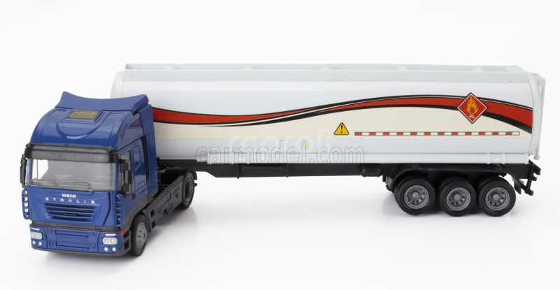 Newray Iveco fiat Stralis 540 Tanker Truck Fuel Transports 2009 1:43 Modrá Bílá