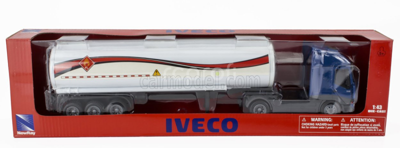 Newray Iveco fiat Stralis 540 Tanker Truck Fuel Transports 2009 1:43 Modrá Bílá