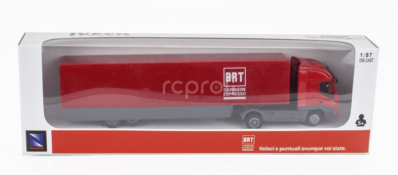 Newray Iveco fiat Stralis 540 Truck Cassonato Brt Bartolini Corriere Espresso 2009 1:87 Red