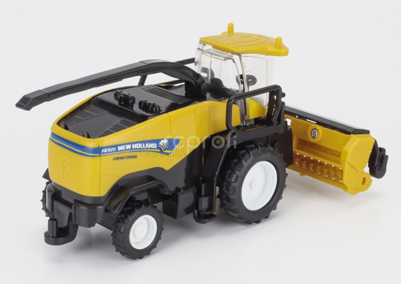 Newray Iveco fiat Stralis 540 Truck Pianale 2009 With New Holland Fr920 Mietitrebbia Gommata Harvester 1:43 Modrá Žlutá Černá