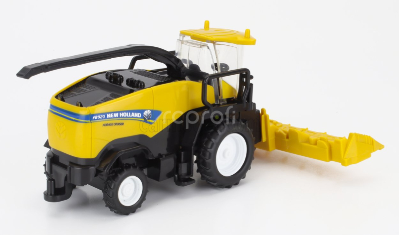 Newray Iveco fiat Stralis 540 Truck Pianale 2009 With New Holland Fr920 Mietitrebbia Gommata Harvester 1:43 Modrá Žlutá Černá