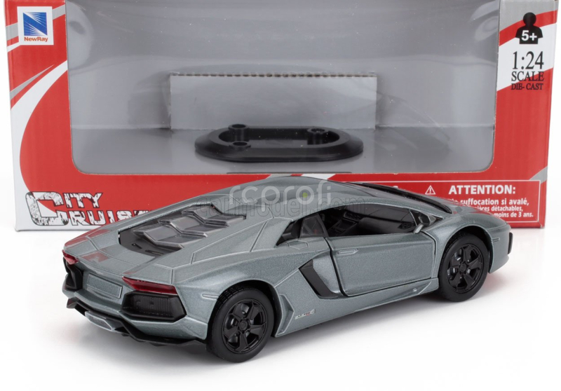 Newray Lamborghini Aventador Lp700-4 2011 1:24 Grey Met