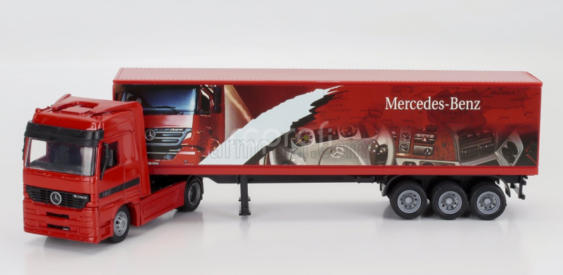 Newray Mercedes benz Actros 1857 Truck Cassonato Mercedes Benz 1998 1:43 Red