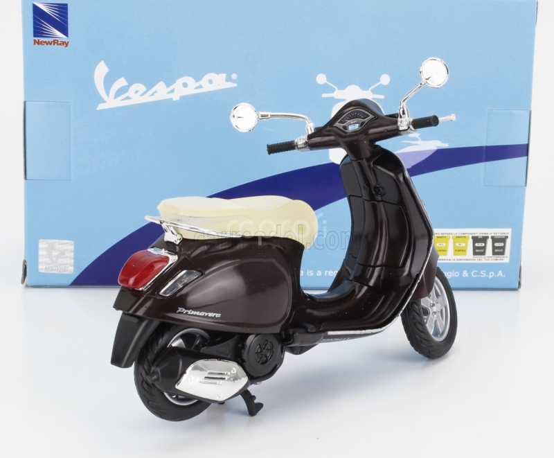 Newray Piaggio Vespa Primavera 2013 1:12 Brown Met