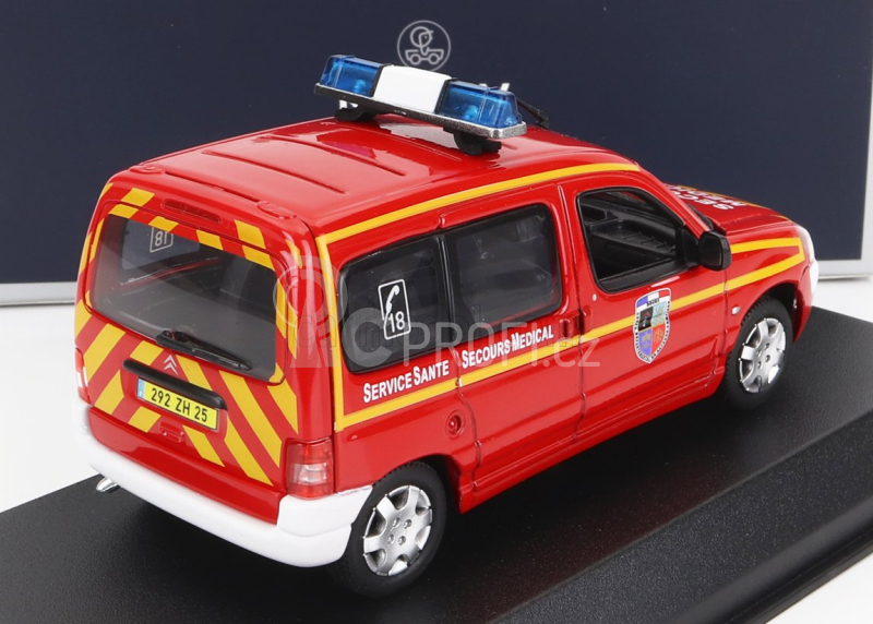 Norev Citroen Berlingo Pompiers Secours Medical 2004 1:43 Červená Bílá