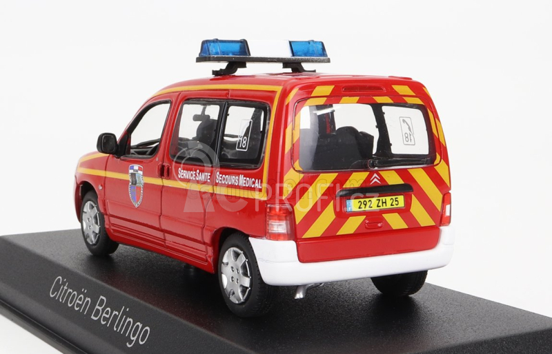 Norev Citroen Berlingo Pompiers Secours Medical 2004 1:43 Červená Bílá