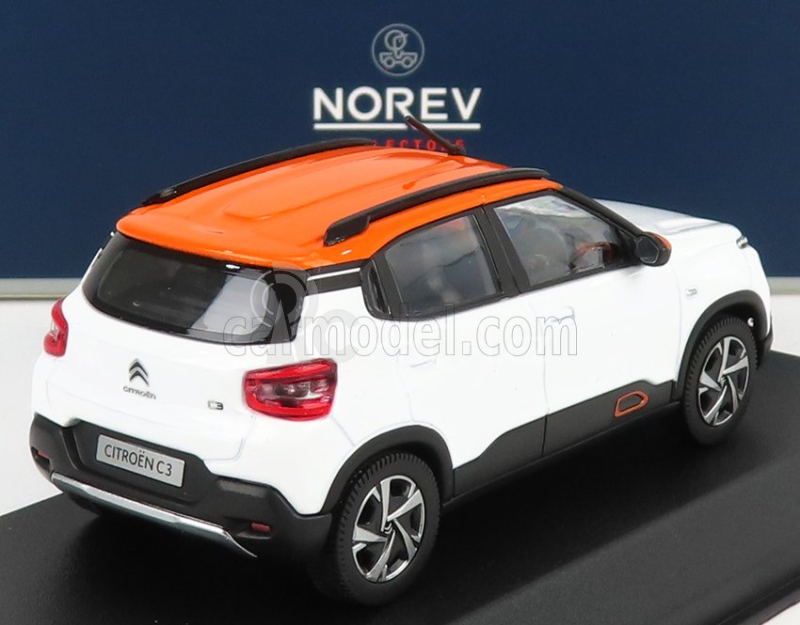 Norev Citroen C3 2021 1:43 Bílá Oranžová