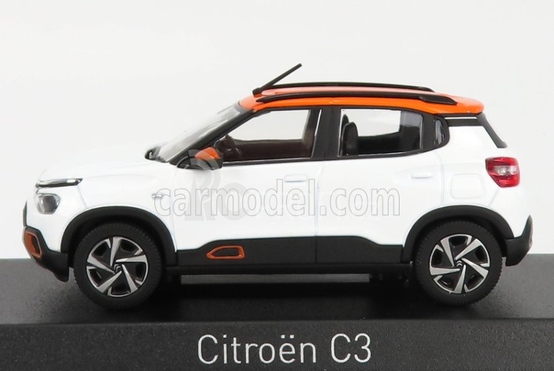 Norev Citroen C3 2021 1:43 Bílá Oranžová