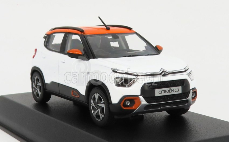 Norev Citroen C3 2021 1:43 Bílá Oranžová