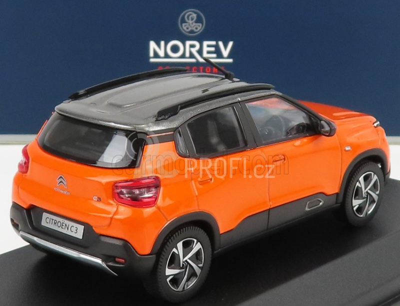 Norev Citroen C3 2021 1:43 Oranžově Šedá
