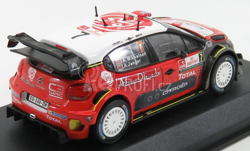 Norev Citroen C3 Wrc Abu Dhabi N 7 Rally Pologne 2017 A.mikkelsen - A.jaeger 1:43 Červená Bílá Černá