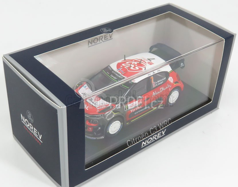 Norev Citroen C3 Wrc Abu Dhabi N 7 Rally Pologne 2017 A.mikkelsen - A.jaeger 1:43 Červená Bílá Černá