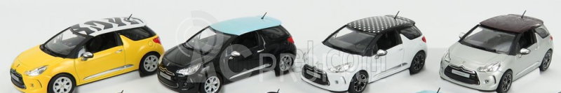 Norev Citroen Set 4x Ds3 2010 1:43 Žlutá Černá Bílá Stříbrná