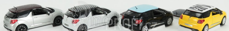 Norev Citroen Set 4x Ds3 2010 1:43 Žlutá Černá Bílá Stříbrná