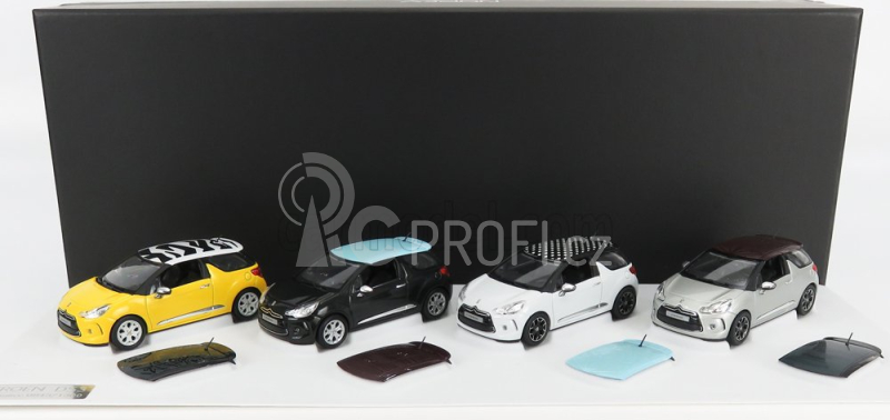 Norev Citroen Set 4x Ds3 2010 1:43 Žlutá Černá Bílá Stříbrná