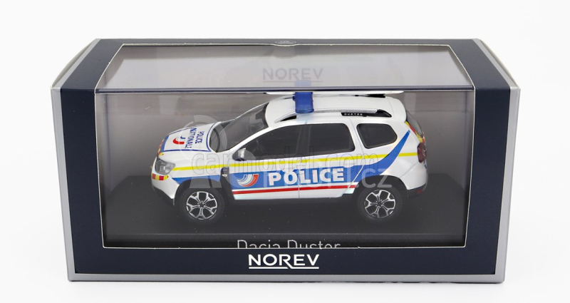 Norev Dacia Duster Police Nationale 2021 1:43 Bílá Modrá Žlutá