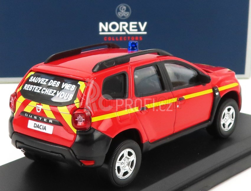 Norev Dacia Duster Pompiers 2020 1:43 Červená Žlutá