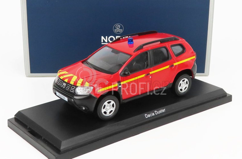 Norev Dacia Duster Pompiers 2020 1:43 Červená Žlutá