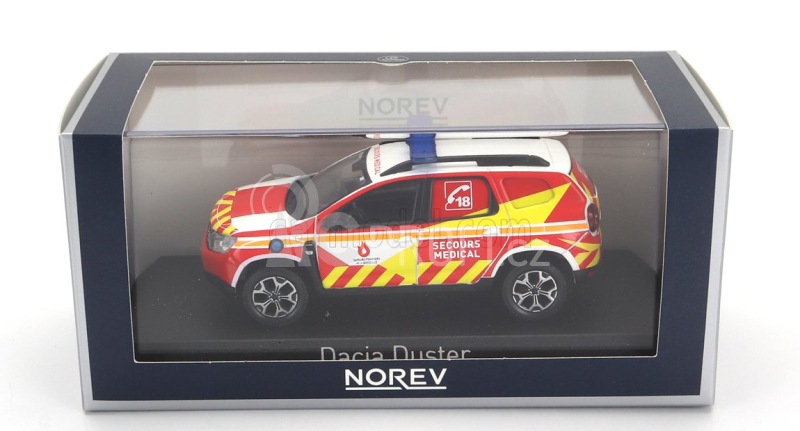 Norev Dacia Duster Sapeurs Pompiers 57 Medical 2020 1:43 Červená Žlutá