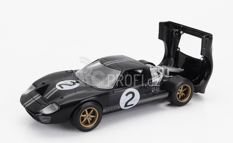 Norev Ford usa Gt40 Mkii 7.0l V8 Team Shelby American Inc. N 2 Winner 24h Le Mans 1966 B.mclaren - C.amon 1:43 Černá Stříbrná