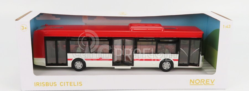 Norev Irisbus Citelis Autobus 2008 1:43 Červená Bílá