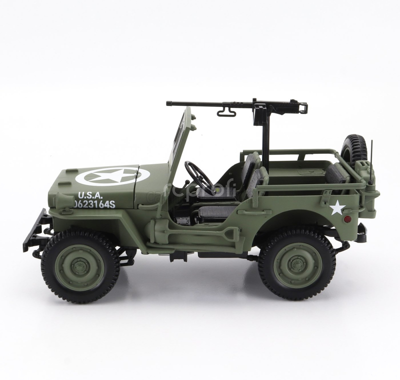 Norev Jeep Willys Cabriolet Open Army D-day Normandy 1944 1:18 Vojenská Zelená