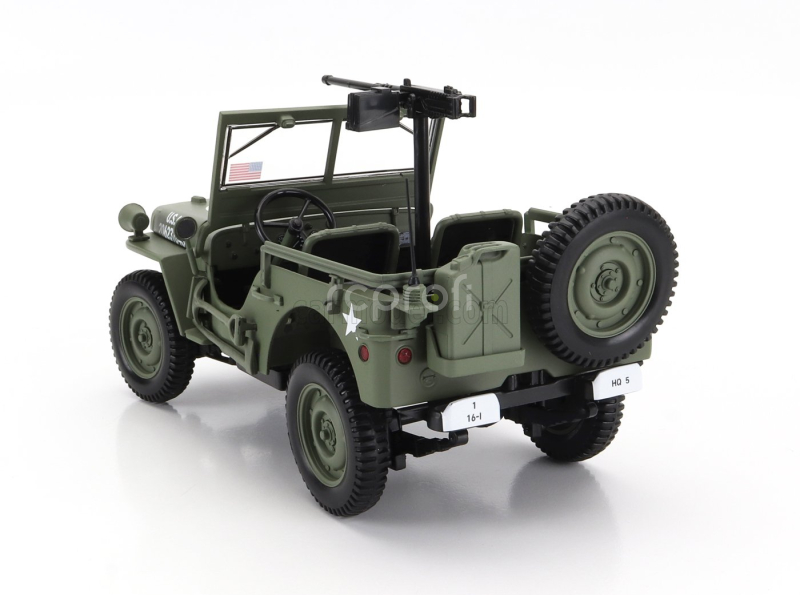 Norev Jeep Willys Cabriolet Open Army D-day Normandy 1944 1:18 Vojenská Zelená