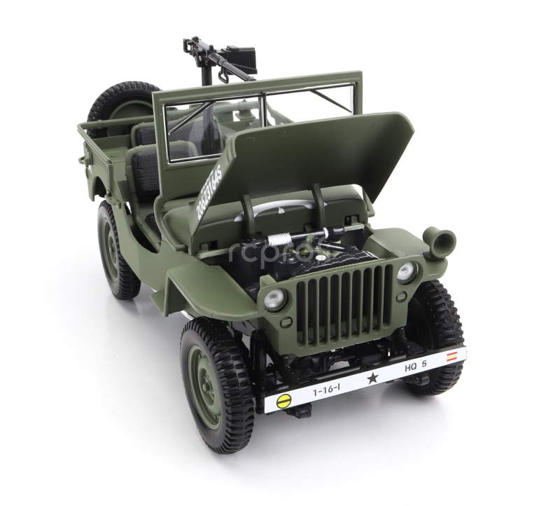 Norev Jeep Willys Cabriolet Open Army D-day Normandy 1944 1:18 Vojenská Zelená