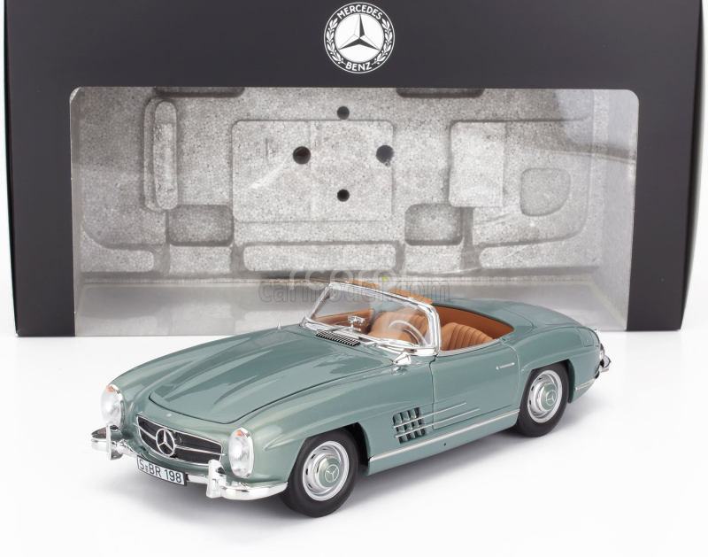 Norev Mercedes benz 300sl Roadster Spider (w198ii) 1957 1:18 Světle Zelená