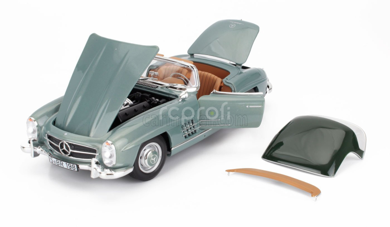 Norev Mercedes benz 300sl Roadster Spider (w198ii) 1957 1:18 Světle Zelená