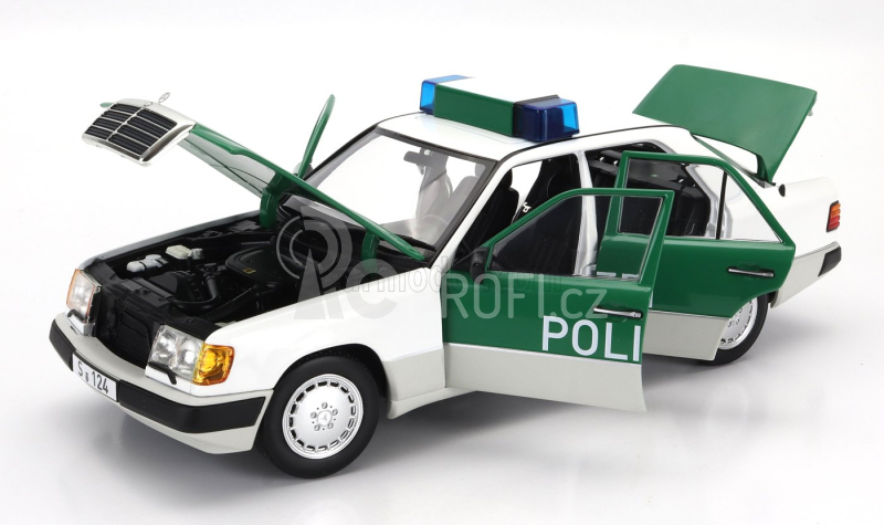 Norev Mercedes benz E-class 230e (w124) Germany Polizei 1989-1993 1:18 Bílá Zelená