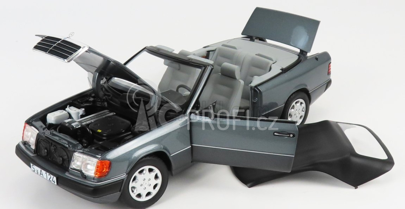 Norev Mercedes benz E-class 300ce 24v (a124) Cabriolet Open 1991 1:18 Grey Met