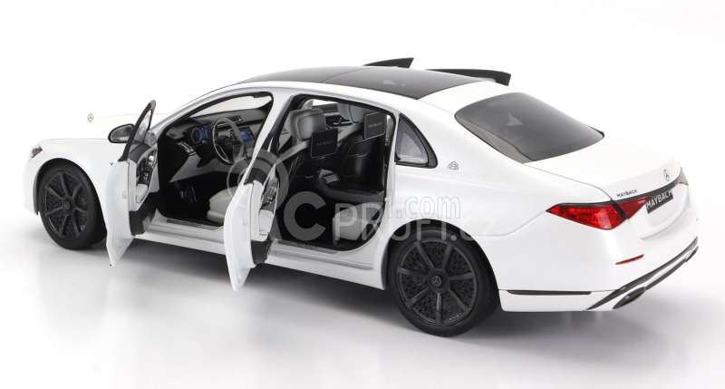 Norev Mercedes benz S-class S680 Maybach (x223) 4-matic Night Series 2019 1:18 Opalit Bílá Magno Černá