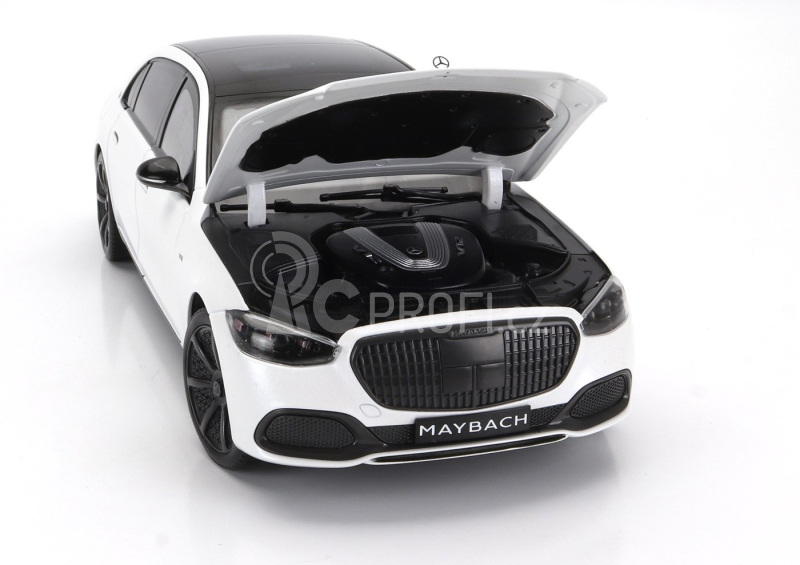 Norev Mercedes benz S-class S680 Maybach (x223) 4-matic Night Series 2019 1:18 Opalit Bílá Magno Černá