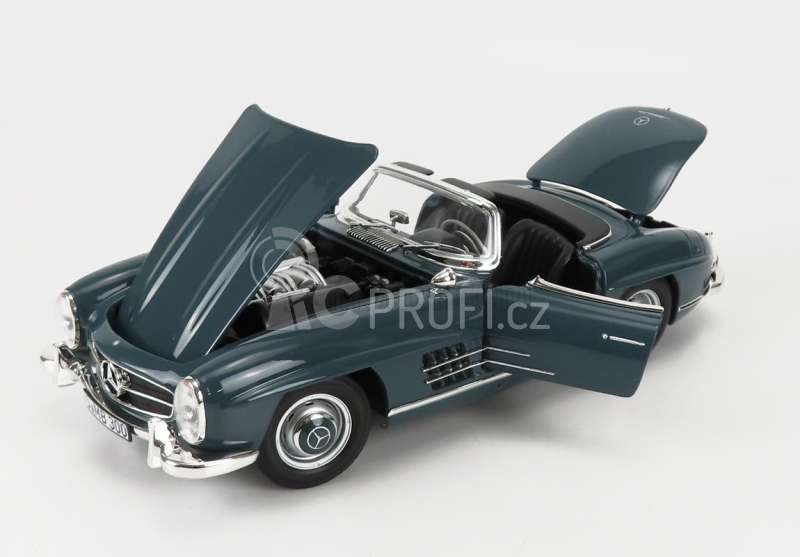 Norev Mercedes benz Sl-class 300sl Roadster Spider (w198 Ii) 1957 1:18 Modrá Šedá