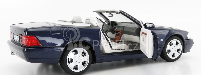 Norev Mercedes benz Sl-class Sl500 (r129) Spider Hard-top 1998 1:18 Blue Met