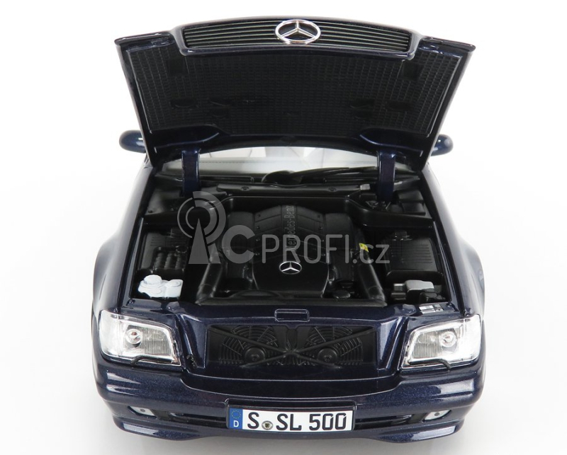 Norev Mercedes benz Sl-class Sl500 (r129) Spider Hard-top 1998 1:18 Blue Met