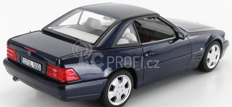 Norev Mercedes benz Sl-class Sl500 (r129) Spider Hard-top 1998 1:18 Blue Met