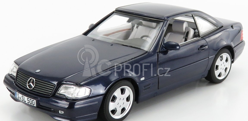 Norev Mercedes benz Sl-class Sl500 (r129) Spider Hard-top 1998 1:18 Blue Met