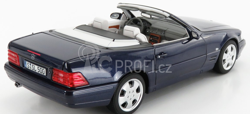 Norev Mercedes benz Sl-class Sl500 (r129) Spider Hard-top 1998 1:18 Blue Met