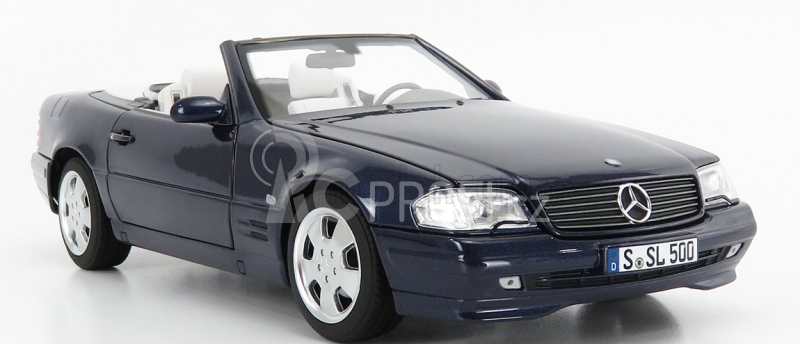 Norev Mercedes benz Sl-class Sl500 (r129) Spider Hard-top 1998 1:18 Blue Met