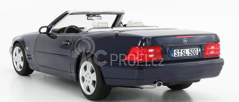 Norev Mercedes benz Sl-class Sl500 (r129) Spider Hard-top 1998 1:18 Blue Met