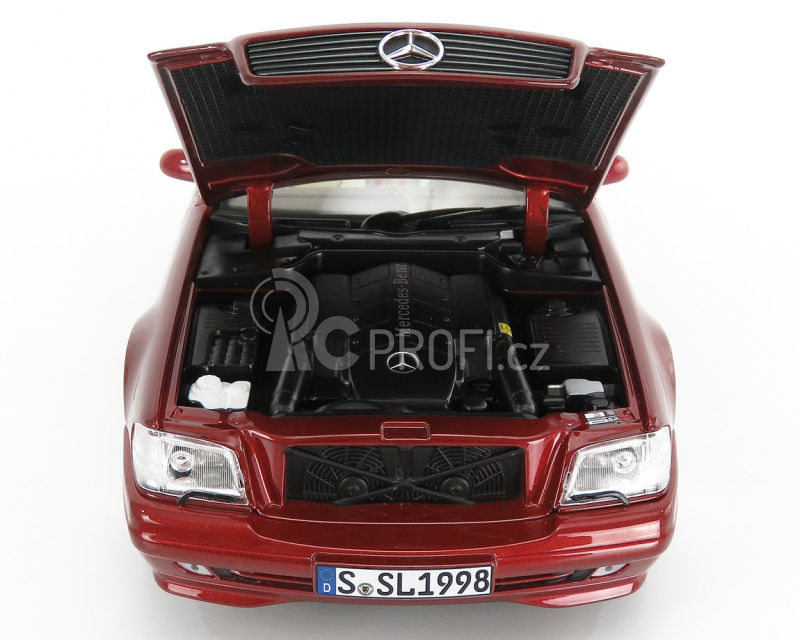 Norev Mercedes benz Sl-class Sl500 (r129) Spider Hard-top 1998 1:18 Red Met