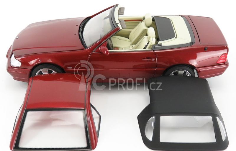 Norev Mercedes benz Sl-class Sl500 (r129) Spider Hard-top 1998 1:18 Red Met