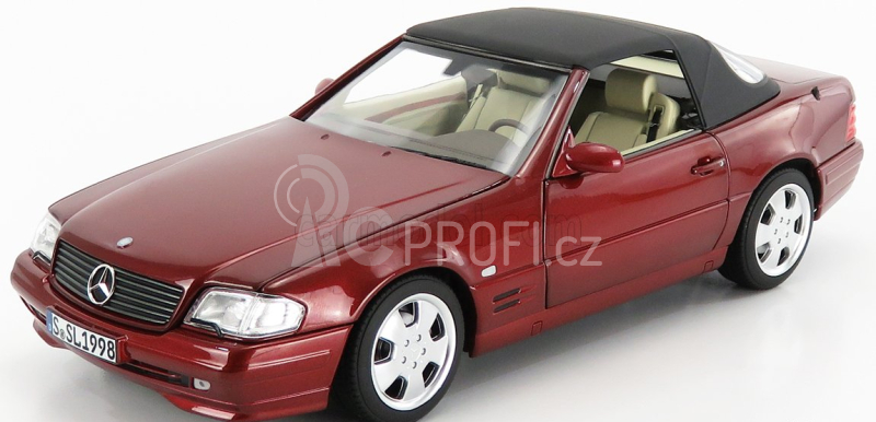 Norev Mercedes benz Sl-class Sl500 (r129) Spider Hard-top 1998 1:18 Red Met