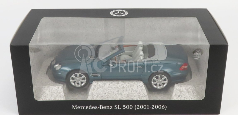 Norev Mercedes benz Sl-class Sl500 (r230) Cabriolet 2003 1:18 Blue Met
