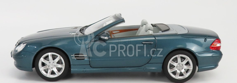 Norev Mercedes benz Sl-class Sl500 (r230) Cabriolet 2003 1:18 Blue Met