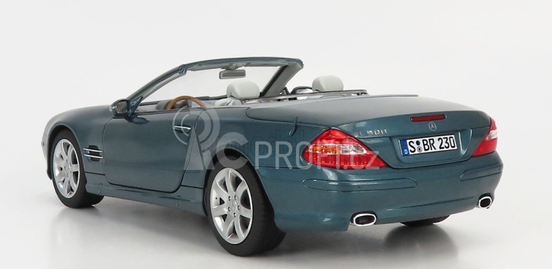Norev Mercedes benz Sl-class Sl500 (r230) Cabriolet 2003 1:18 Blue Met