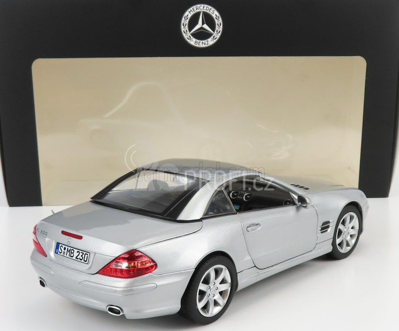 Norev Mercedes benz Sl-class Sl500 (r230) Cabriolet 2003 1:18 Silver
